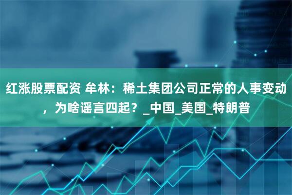 红涨股票配资 牟林：稀土集团公司正常的人事变动，为啥谣言四起？_中国_美国_特朗普